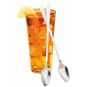 Long Handled Teaspoons Ice Tea Spoons Restaurant Style Stainless Steel 8-Piece